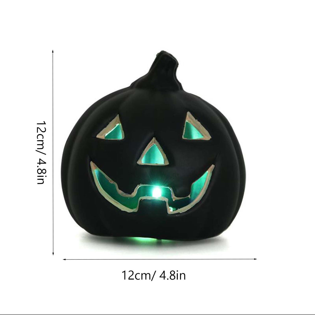 1 Pack Light up Halloween Jack-o'-Lantern Decorative Pumpkin Plastic Halloween Decorations Props-Home Decor-Halloween