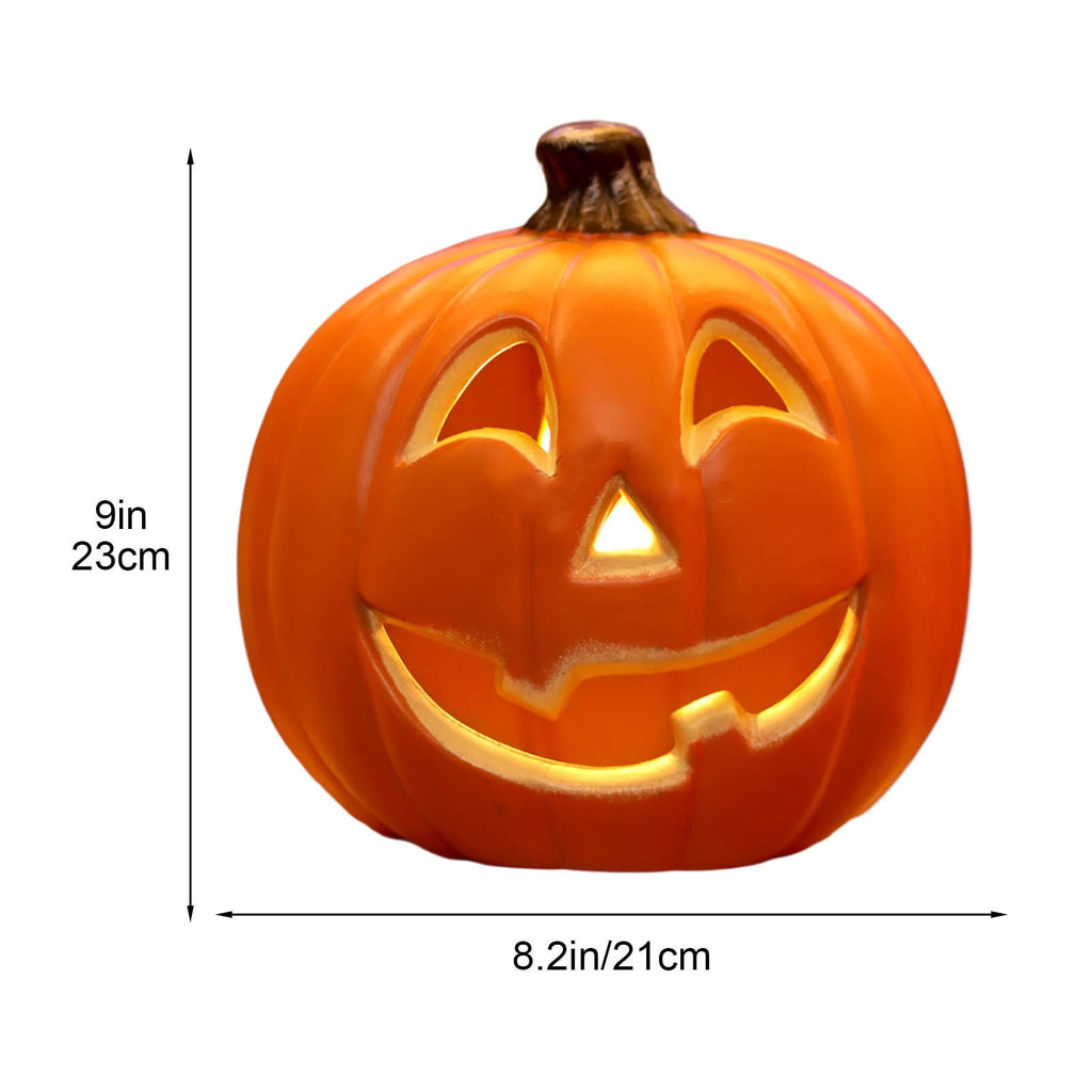 KQJQS Light Up Halloween Pumpkin Lantern, Pre-Lit LED Large Indoor Outdoor Decoration, Battery Operated Giant Pumpkin for Garden, Patio, Front Door Halloween Decor