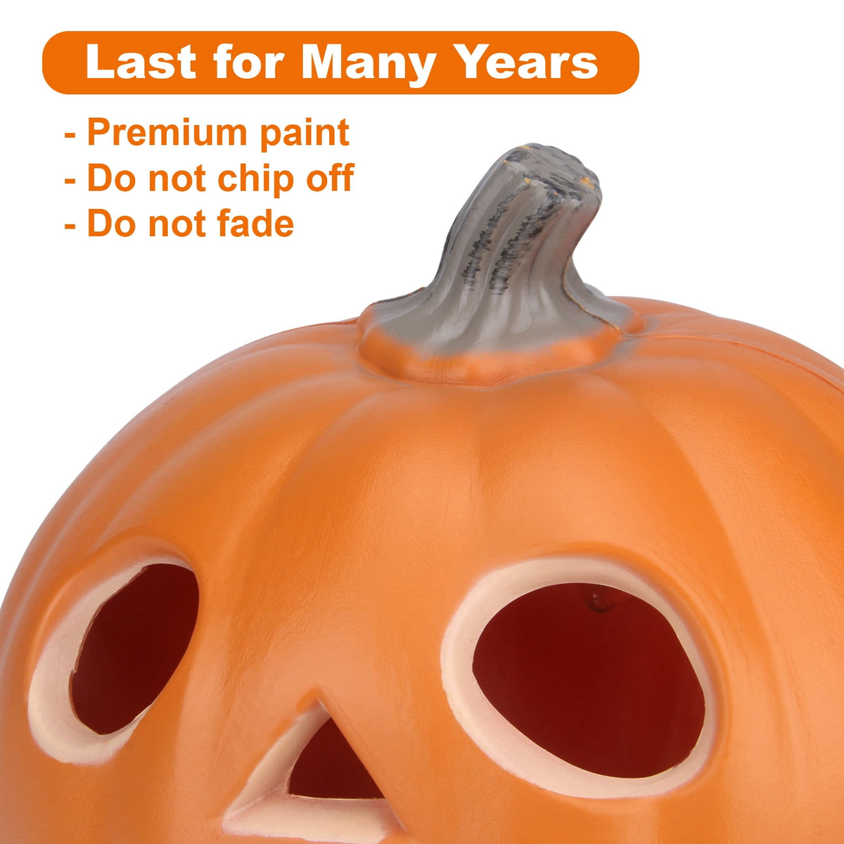 6" Jack O' Lantern - Battery Operated Halloween Pumpkin Lantern - Waterproof for Indoor Outdoor Decorations Favors