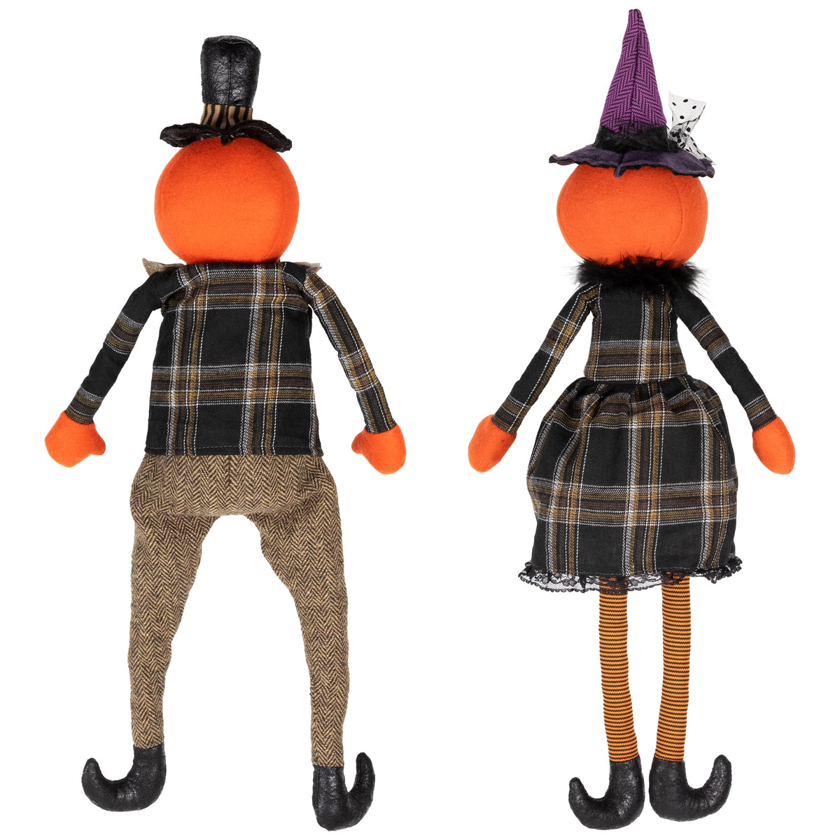 Northlight Jack-O-Lantern Couple Halloween Figures - 24" - Set of 2