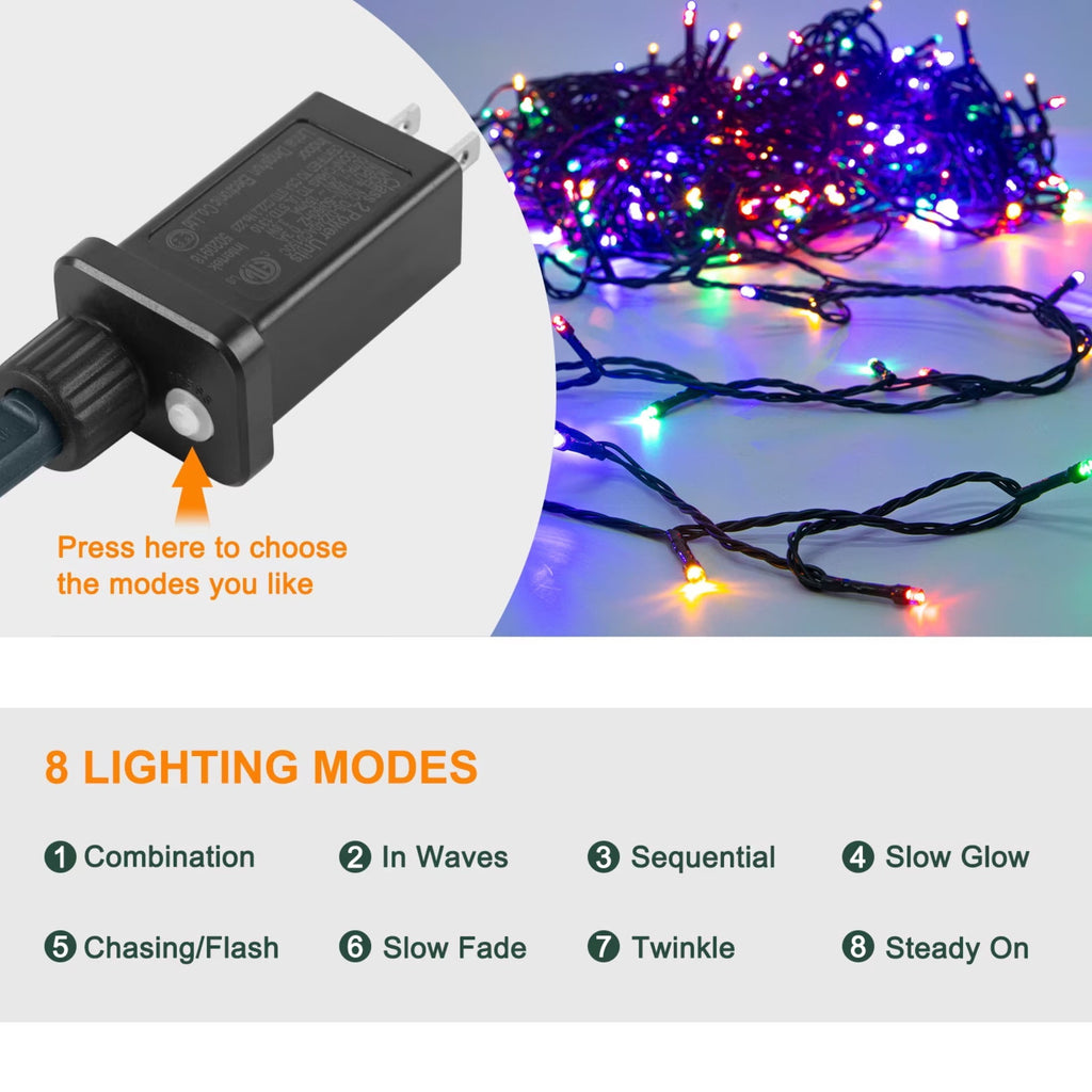 Scidweet Halloween String Lights, 105 FT 300 LED Twinkle Fairy Lights for Indoor Outdoor Halloween Decorations, Purple