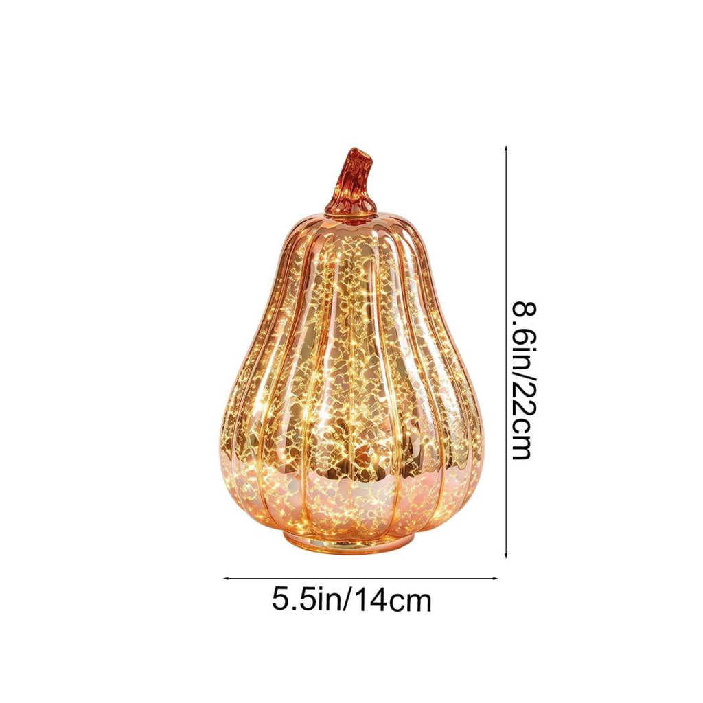 Fall Mercury Glass Light up Pumpkin Decor Fall Decoration for Home Thanksgiving Lamps for Festive Decoration Halloween Decorations Starry Night Pumpkins Tabletop Centerpiece Fall Home Decor