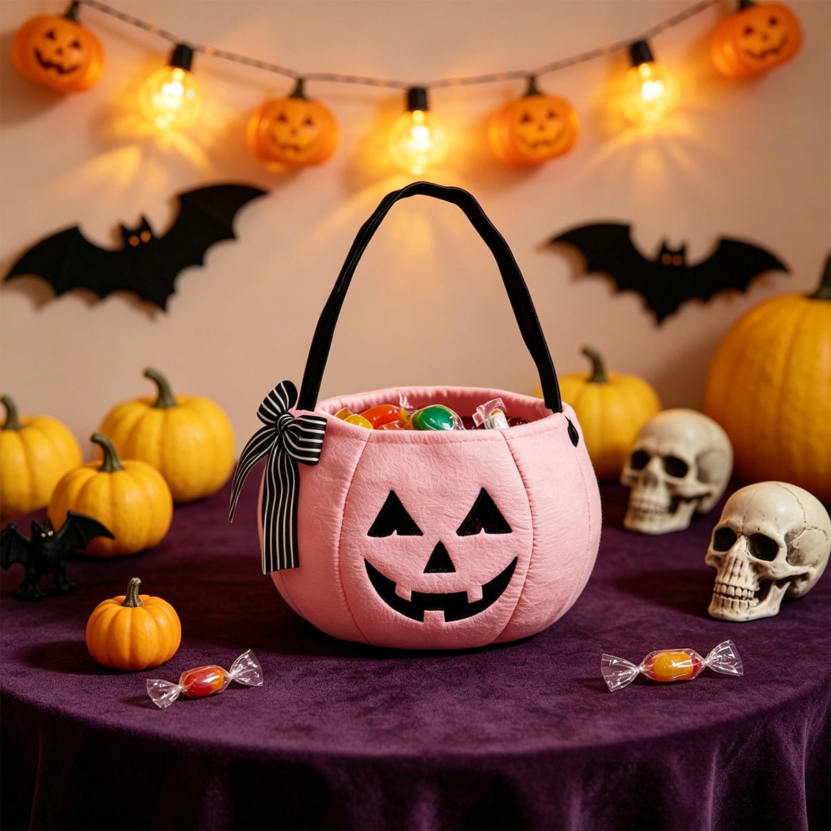 SCNOR Friendly Ghost Statue with Pumpkin Candy Bowl, 11.8 Inch Halloween Decoration for Outdoor Porch, Yard, Patio & Indoor
