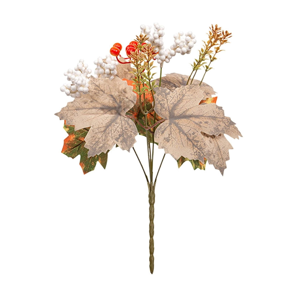 Fall Maple Leaf Front Door Wreath, Multicolor Plastic Seasonal Wreath for Halloween Thanksgiving Christmas Indoor Wall Fireplace Home Decor, 9.84 Inch