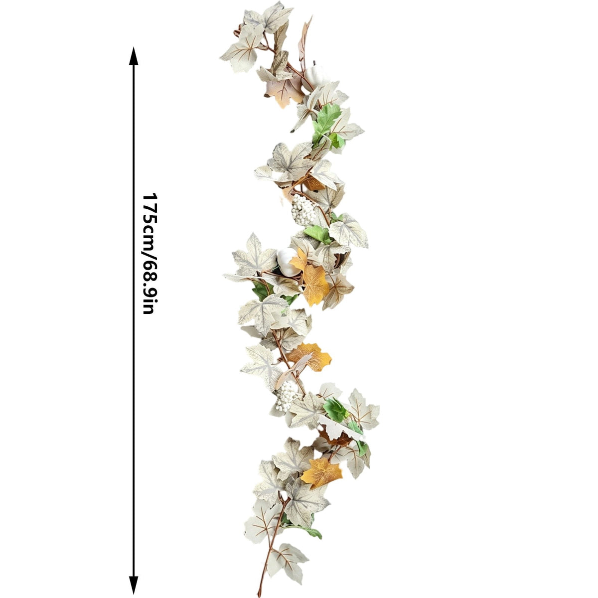 Spring Artificial Flowers Garland, 70 inch Fake Eucalyptus Vine Cherrys Blossoms Hanging Garland Rattan for Mantle Fireplace Wedding Indoor Outdoor Home Decor