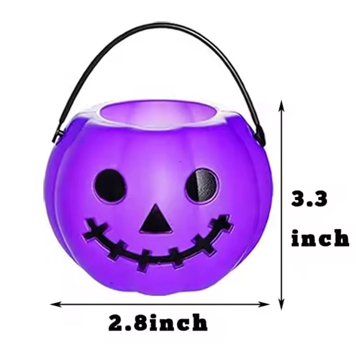 CRAZY NIGHT 12PCS Mini Halloween Pumpkin Candy Bucket, Plastic Trick or Treat Basket for Kids, Portable Halloween Candy Pumpkin Pails for Halloween Party Decor Favors