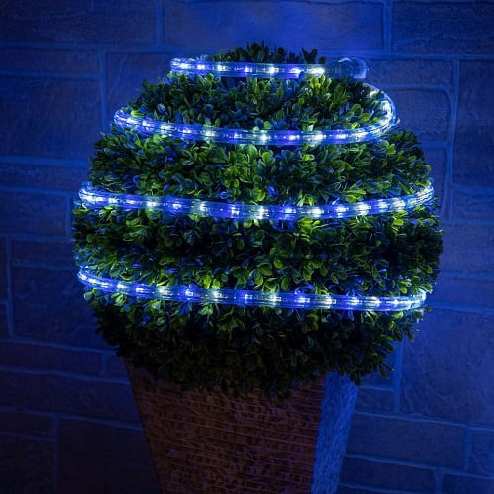 18 ft. LED Warm White Rope Light Kit, 216 Lights, Connectable Ready-to-Install Christmas Decorative Party Lighting, Mounting Clips Included