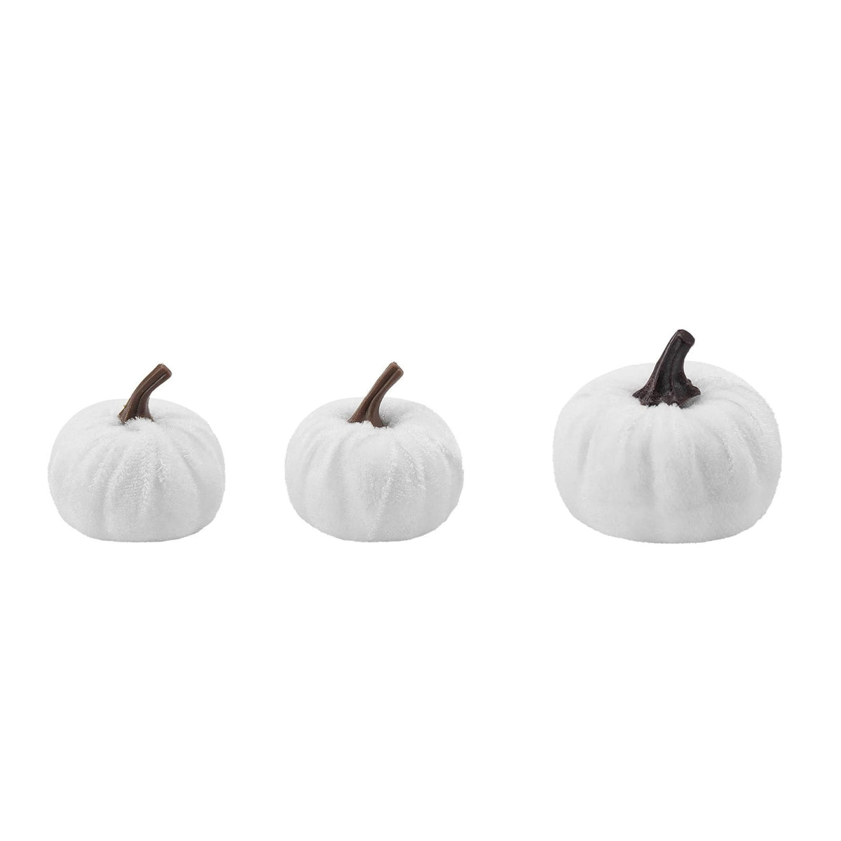 Bazyrey Velvet Pumpkins Fake Mini Pumpkin,Halloween Decor 12pcs Artificial Fake Velvet Pumpkins Decoration for Fall(Blue+White),Happy Halloween Thanks Giving Day Autumn Decorations