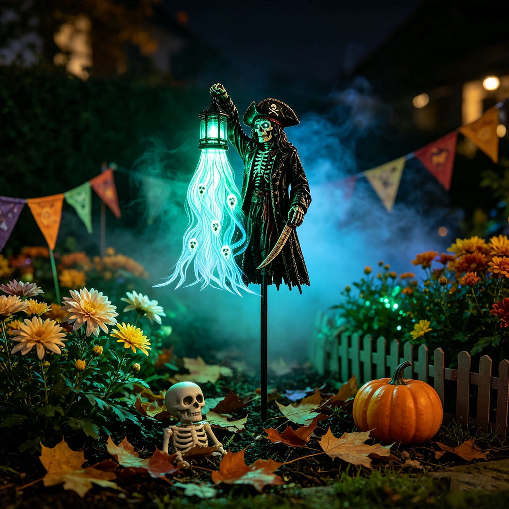 Solar Halloween Metal Moon Black Cat Garden Stake with LED Pumpkin Lantern, Light Up Star Bat Yard Decor Stake, Spooky Outdoor Lawn Pathway Halloween Decoration