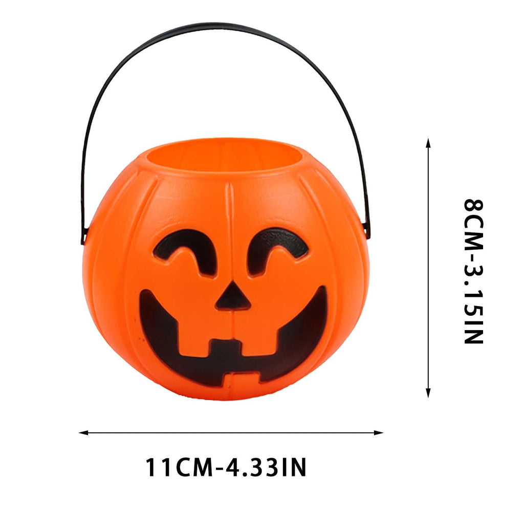 Kyusrd Trick or Treat Halloween Lantern Pumpkin Decoration Lighted Table Centerpieces Ornaments Spooky Pumpkin Prop Decor Decorative Wedding Candy Bowl Organizer Canisters