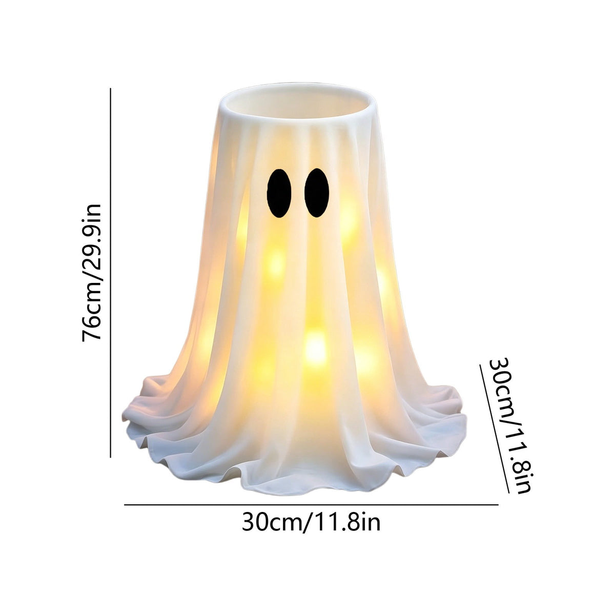 Halloween Ghost Candy Bowl Large Light Up Floor Stand with Remote Control for Halloween Party Treat Display and Trick Or Treat Setup