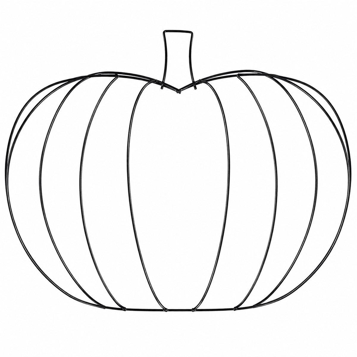 1Pc Wire Pumpkin Wreath Form, 11.41"x9.84" Metal Pumpkin Wreath Frame for Fall DIY Crafts, Autumn Shaped Wire Base for Halloween Thanksgiving Front Door Decor