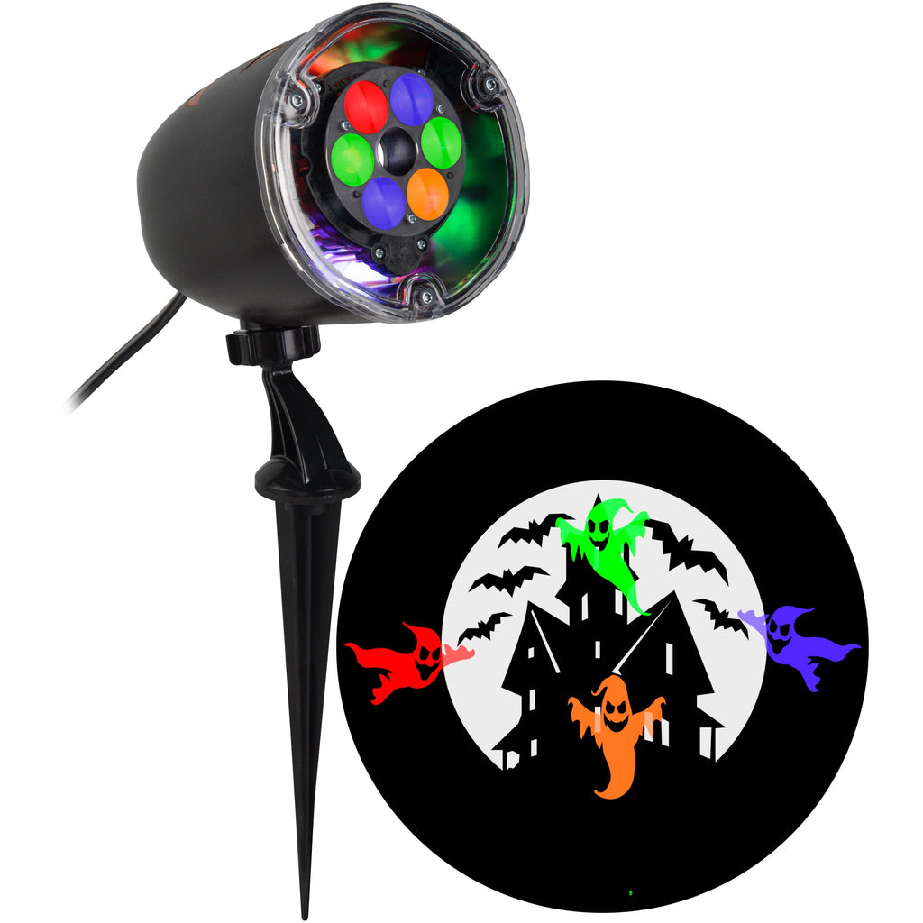 Halloween Lightshow Projection Illuminations Haunted House with Ghosts