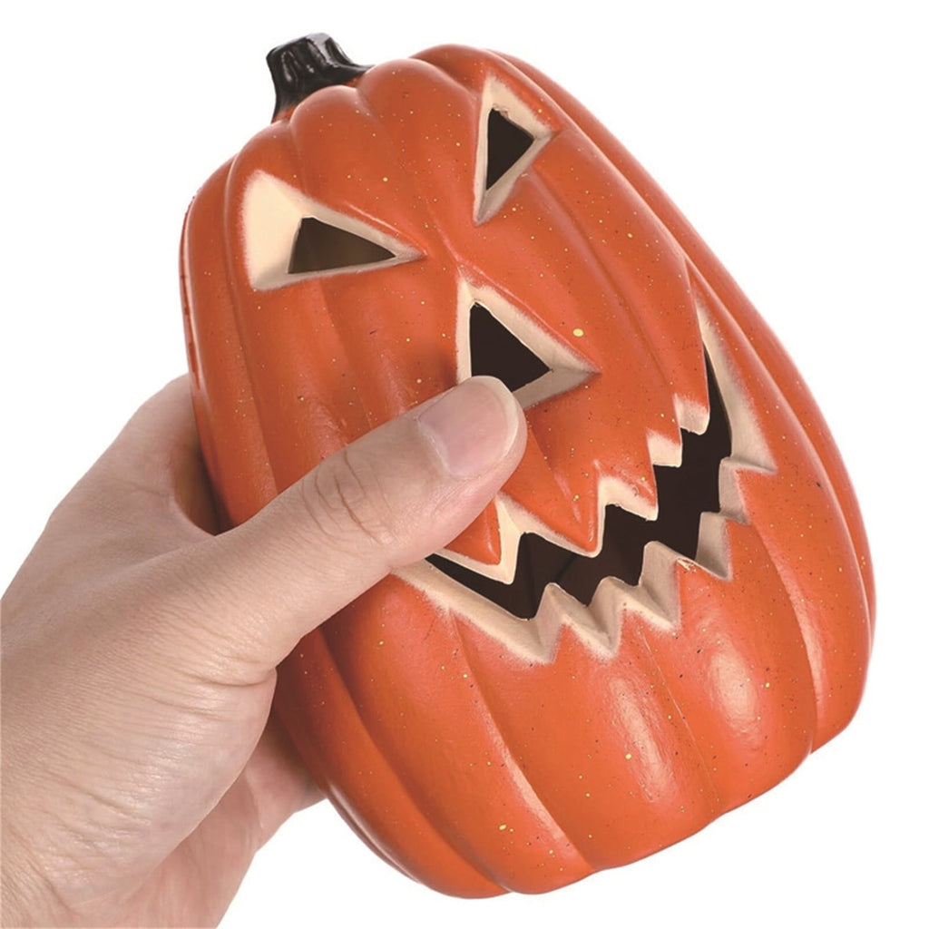 Halloween Pumpkin Lamp Light Decor,Battery Operated Halloween Jack-O-Lantern,Spooky Vintage LED Lighted Pumpkin Lights for Outdoor Indoor Tabletop Front Door Porch Garden Patio Yard