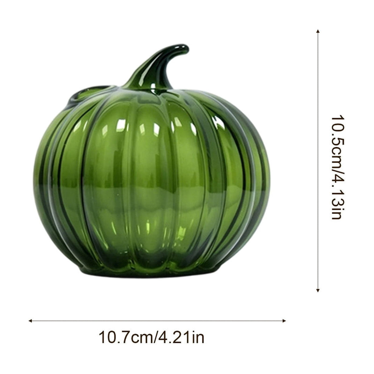 SLYNSHome Striped Glass Pumpkin Shaped Vase, Mini Hydroponic Flower Container,Clear Decorative Pumpkin Glass Centerpiece For Fall Thanksgiving Indoor Tabletop Home Decor
