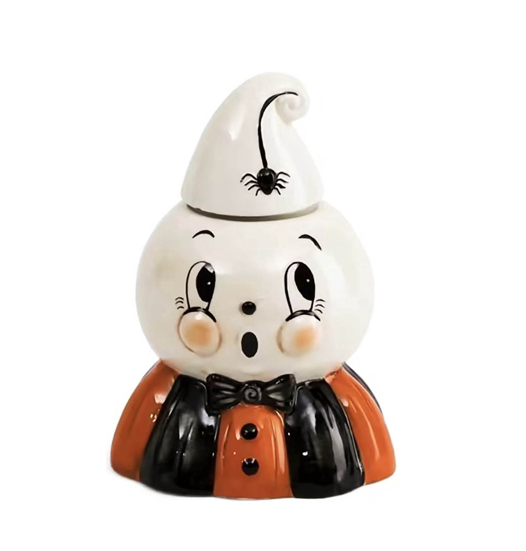 2026 Halloween Kooky Spook Ghost Figural Canister Cookie Jar,Halloween ghost canister