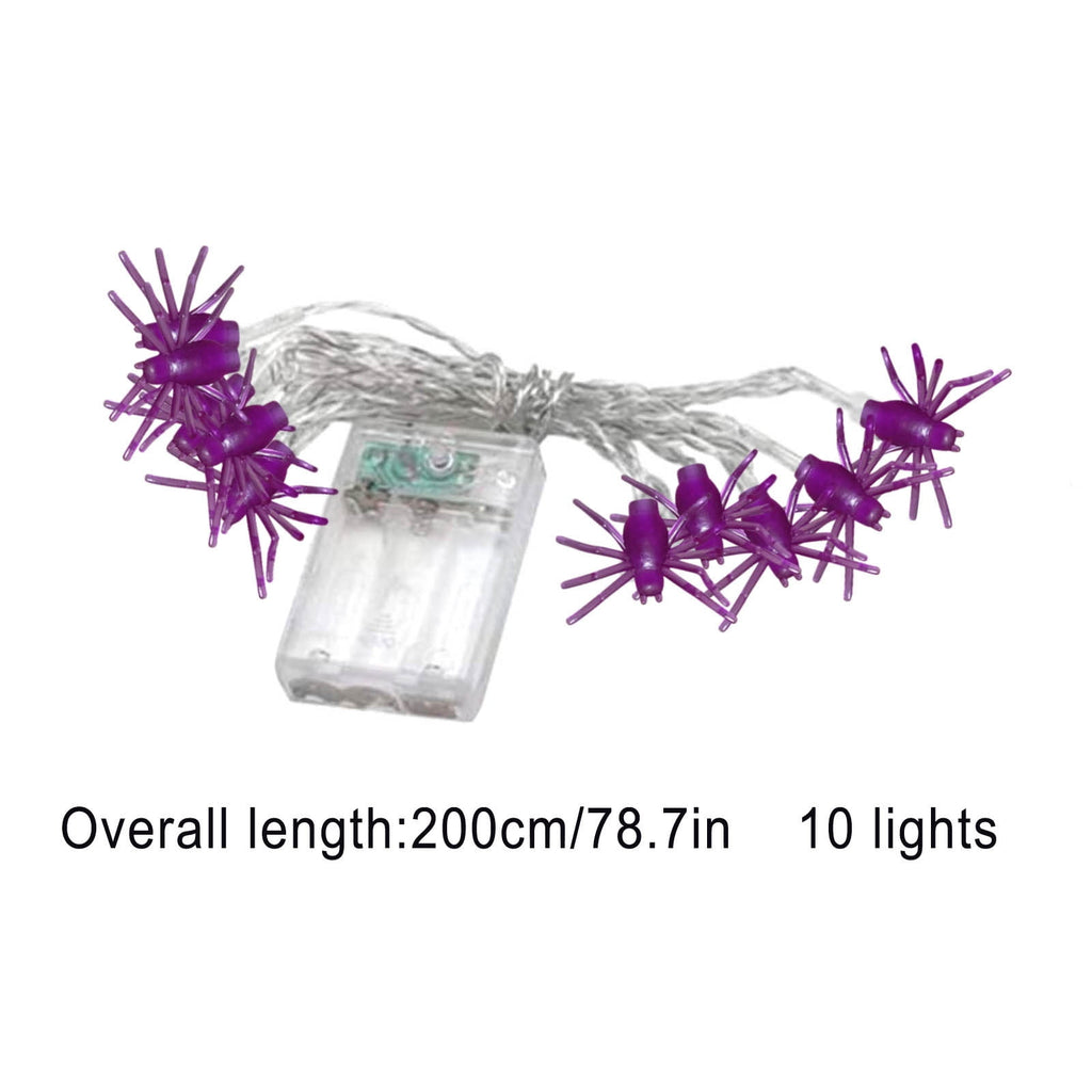 Halloween's String Lights Battery Operated 6.56FT 10 LED 3D Pumpkin Bat Ghost Light with Timer 8 Light Modes For Window Indoor Outdoor Decor Halloween Party Decorations