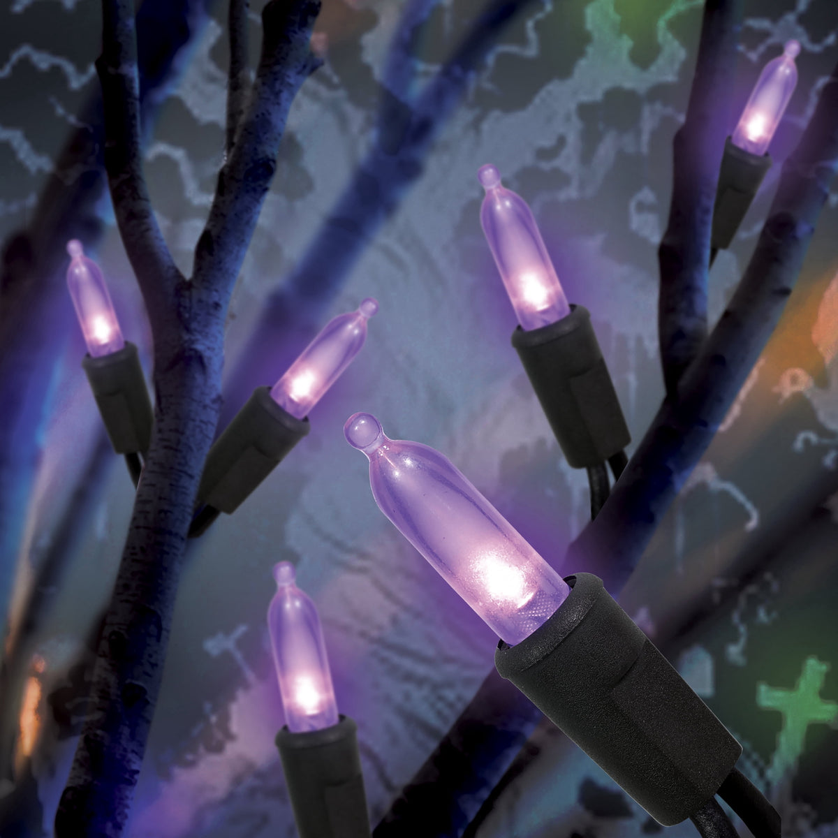 Indoor/Outdoor 100-Count LED Mini String Lights, Orange, 19.5', Halloween by Way To Celebrate