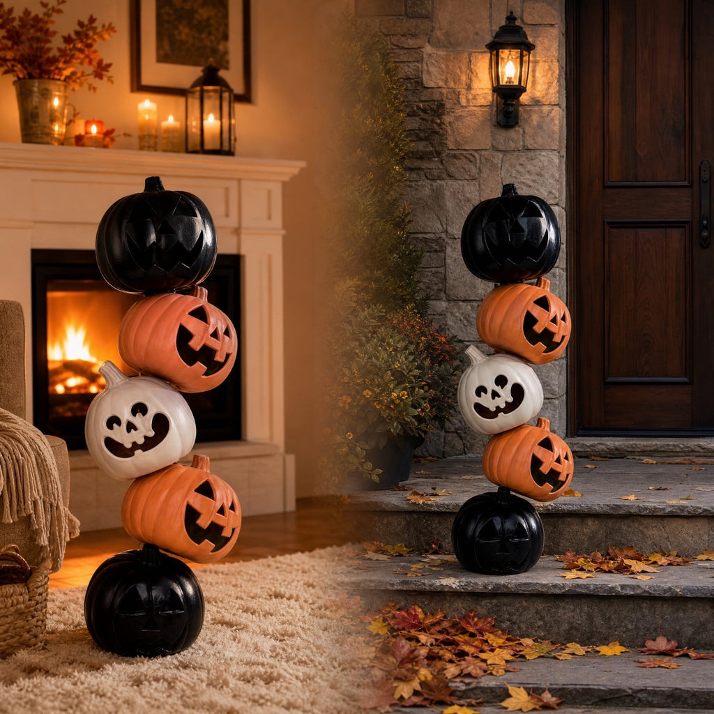 Halloween Pumpkin Jar Candle Farm Apple Pumpkin Scented 3 Wick Confetti Figural Desktop Thanksgiving Fall Decoration Gifts