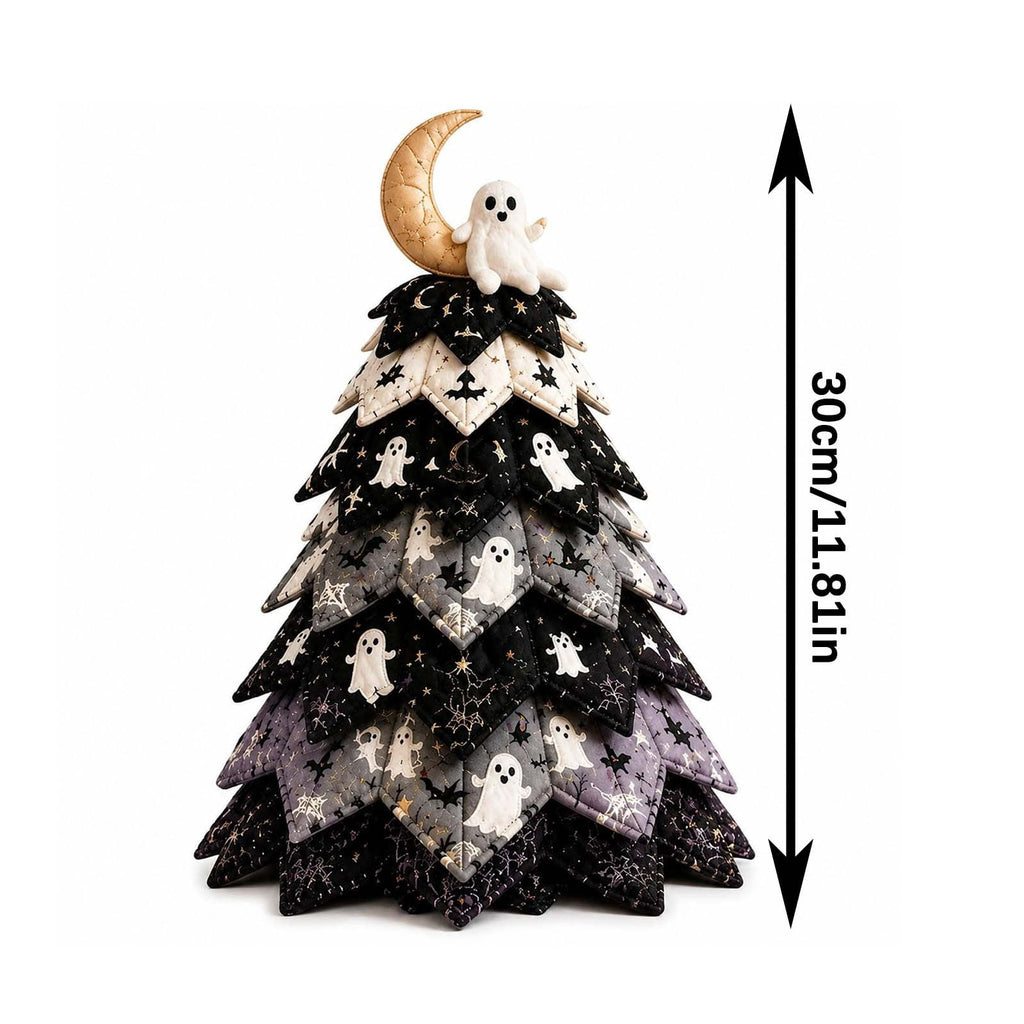 Lypsnake DIY Halloween Quilted Fabric Tree Kit, Vintage Pumpkin Sunflower Patchwork, 3D Padded Sewing Craft Project for Autumn Harvest Decor
