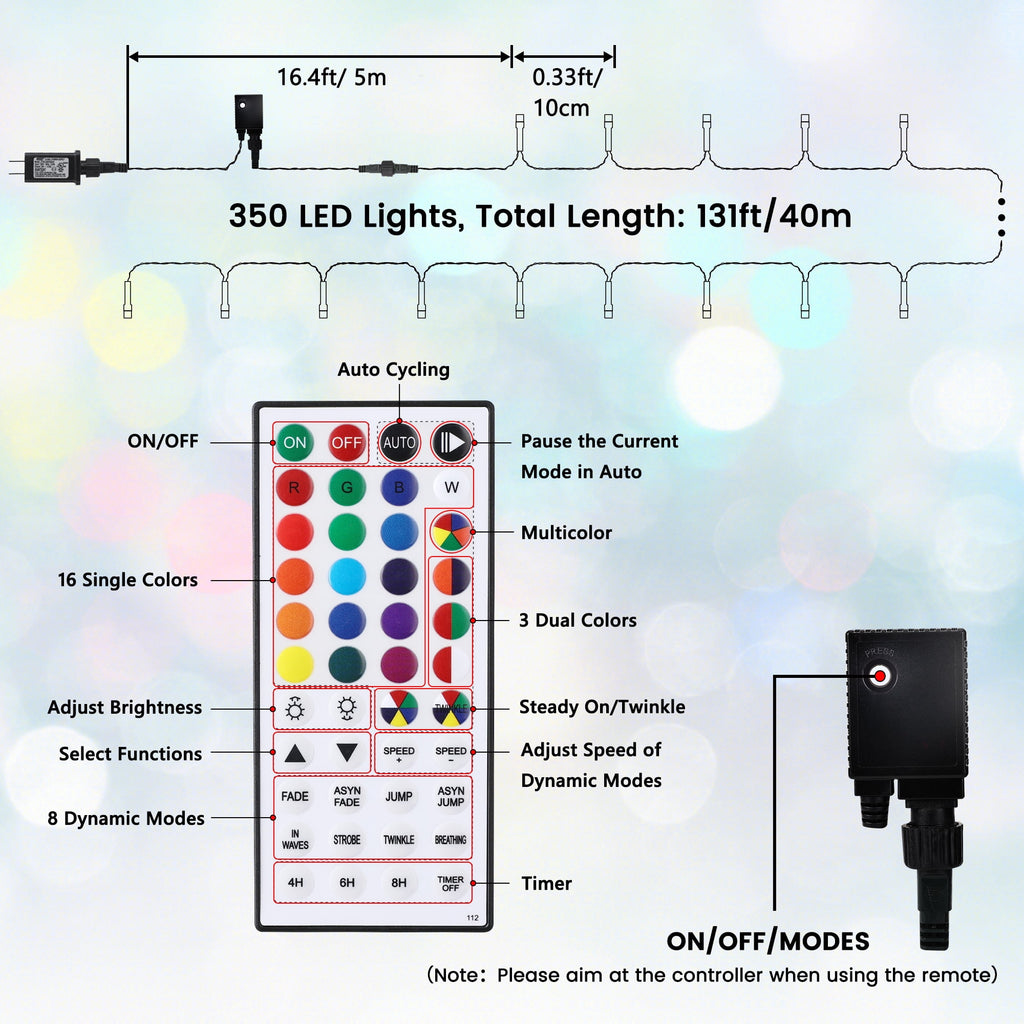 Ceevoo Christmas Lights Outdoor, 82ft 200 LED Christmas String Lights with Music, Plug in Motion Sensor Waterproof Holiday String Light for Indoor Outdoor Home Party Tree Garden Yard Decor