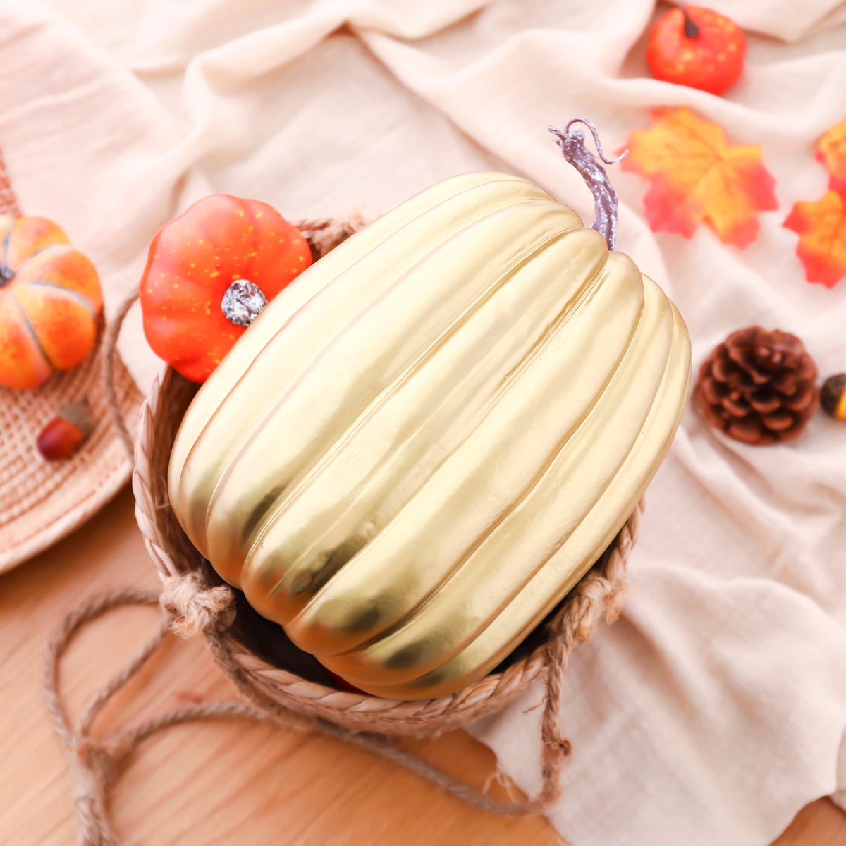 RUINIXCW 8 Inch Large Artificial Pumpkins Fall Decorations Thanksgiving Halloween Pumpkins Giant Fake Pumpkins Foam Pumpkins Autumn Harvest Home Decor