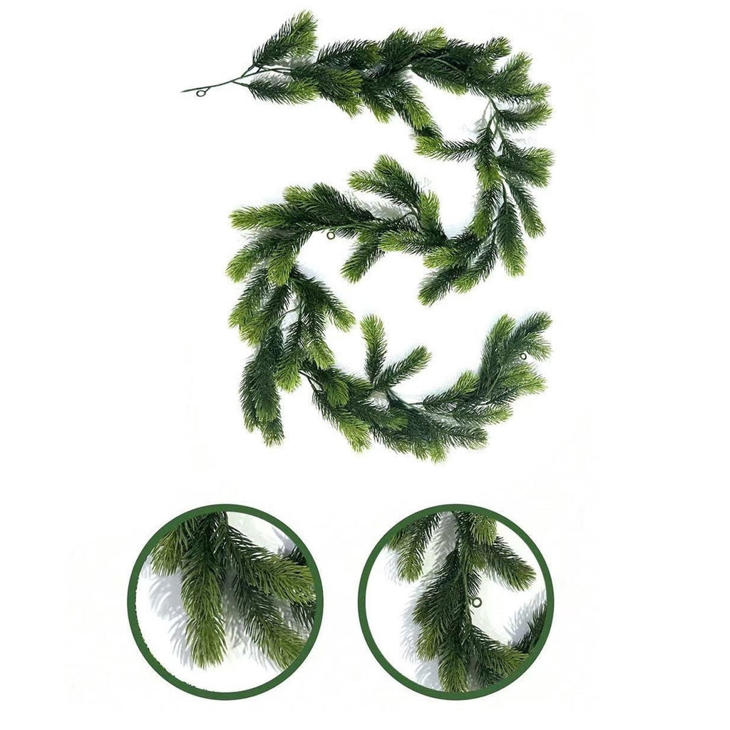 yulier Artificial Garland 70.86 inch Spring Garland with Flowers, Faux Vines Floral Hanging Garland for Holiday Wedding Spring Home Party Window Door Fireplace Table Indoor Outdoor Decor