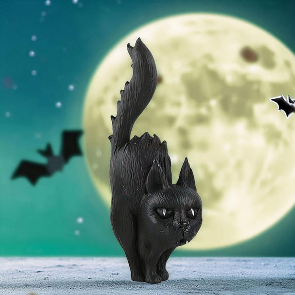Miniature Halloween Figurines Mini Resin Pumpkin Ghost Kitty Witch Statue Ornaments Pumpkin Doll Miniature Landscape Pumpkin Scene Layout