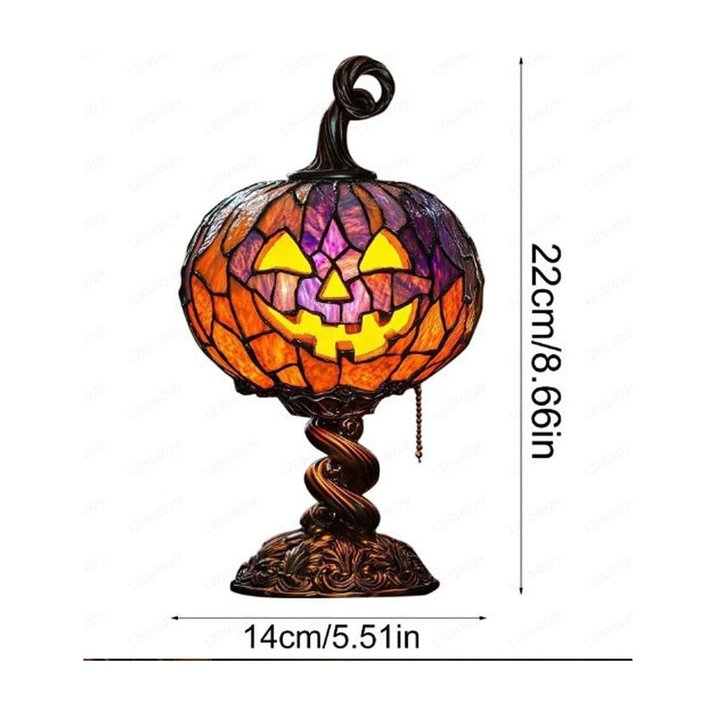 Halloween Pumpkin Night Light With Witch Hat Acrylic LED Tabletop Ornament, Spooky Glowing Figurine for Home Party Bedroom Holiday Decoration