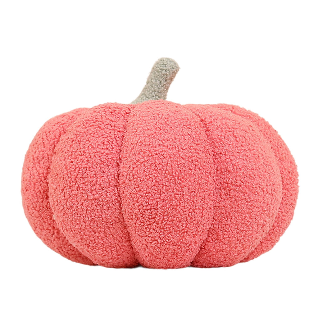Sahpxhe Halloween Decorations Pumpkins Throw Pillow, Fall Decorative Pumpkin Shaped Plush Toy Cushion for Home Sofa Bed Party Decor Pink