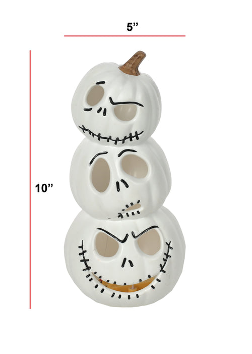 18-Inch Jack Stack Pumpkin White Color Halloween Decoration The Nightmare Before Christmas