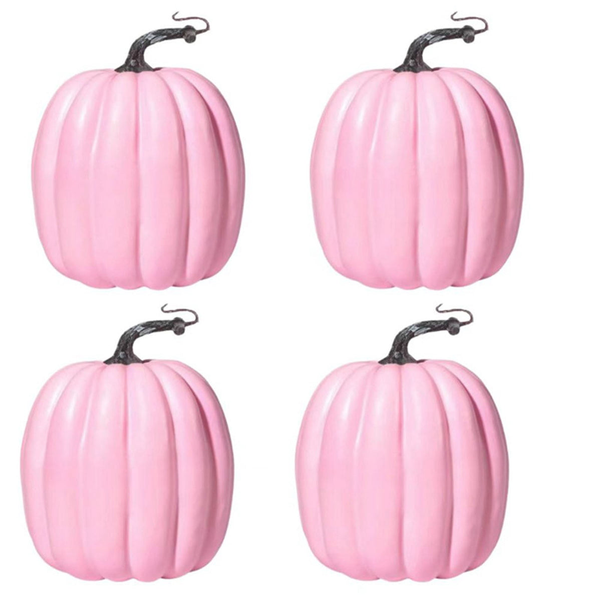 FXMLRLK 1 PCS 6.5 Inch Pink Plastic Pumpkins for Decorating - Large Artificial Foam Pumpkins for Fall Decor, Halloween, Thanksgiving, Paintable for DIY Crafts & Centerpieces