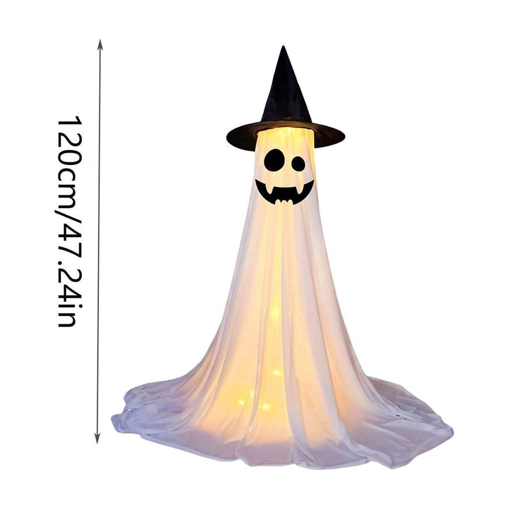 Halloween Ghost Candy Bowl Large Light Up Floor Stand with Remote Control for Halloween Party Treat Display and Trick Or Treat Setup