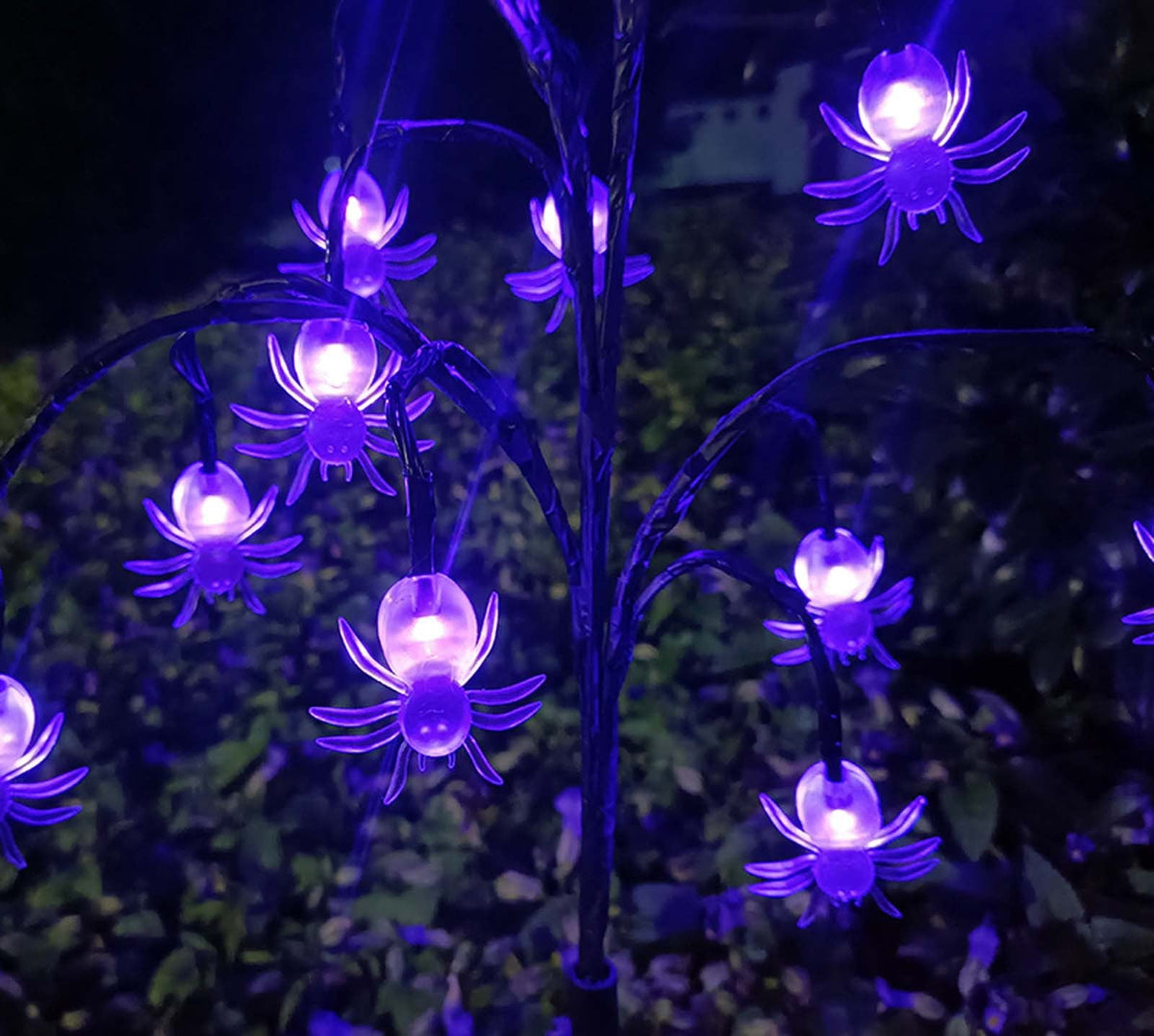 Uandlove Halloween Decorations,Halloween Decoration Tree Lights Solar Powered-Tree Lights Spider