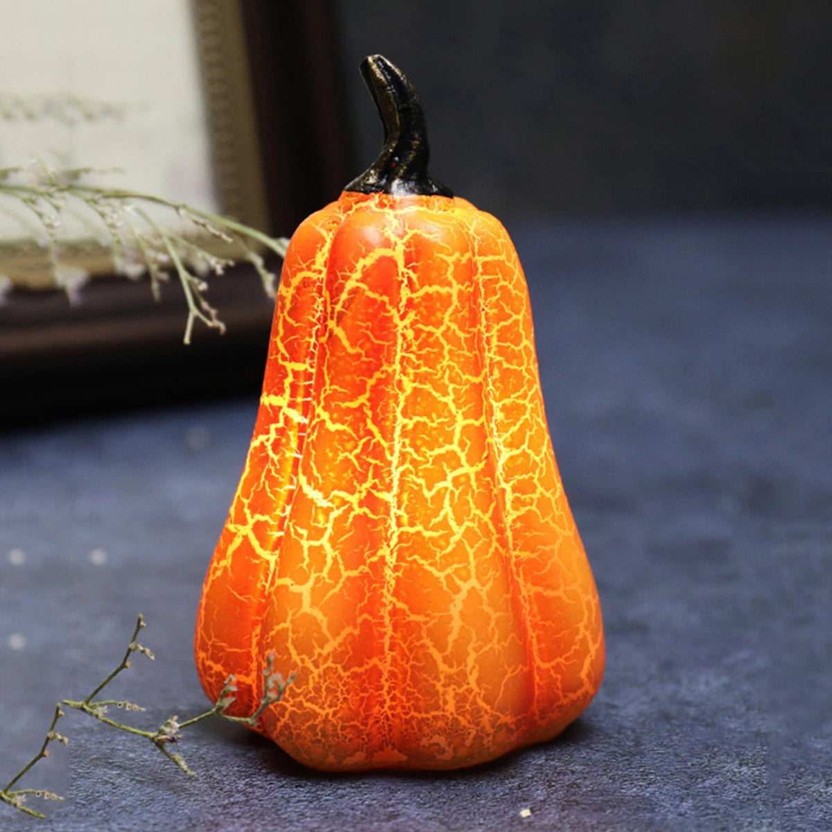 Taicans Glass LED Pumpkins Light with Timer for Halloween Pumpkin Decorations Fall and Thanksgiving Decor