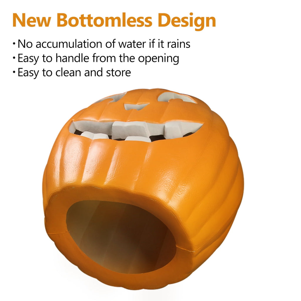 Gamexcel 3 Pack Light Up Jack O Lantern Pumpkins, 10/14/16 in Waterproof LED Halloween Decorations for Indoor Outdoor Porch Yard