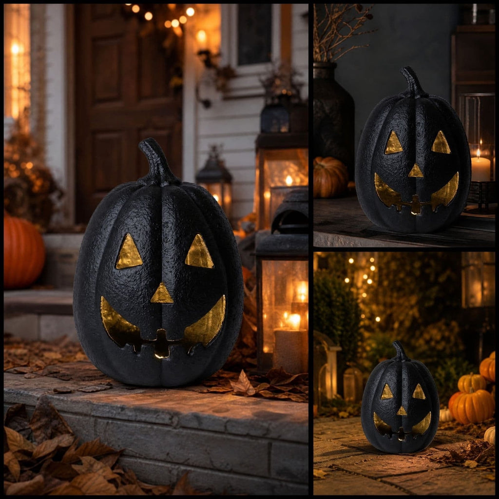 Oversized LED Lighted Pumpkin Decoration with Bright Glow, Large Plastic Halloween Pumpkin for Outdoor Yard, Porch, Home, Storefront, Shopping Mall, and Holiday Display
