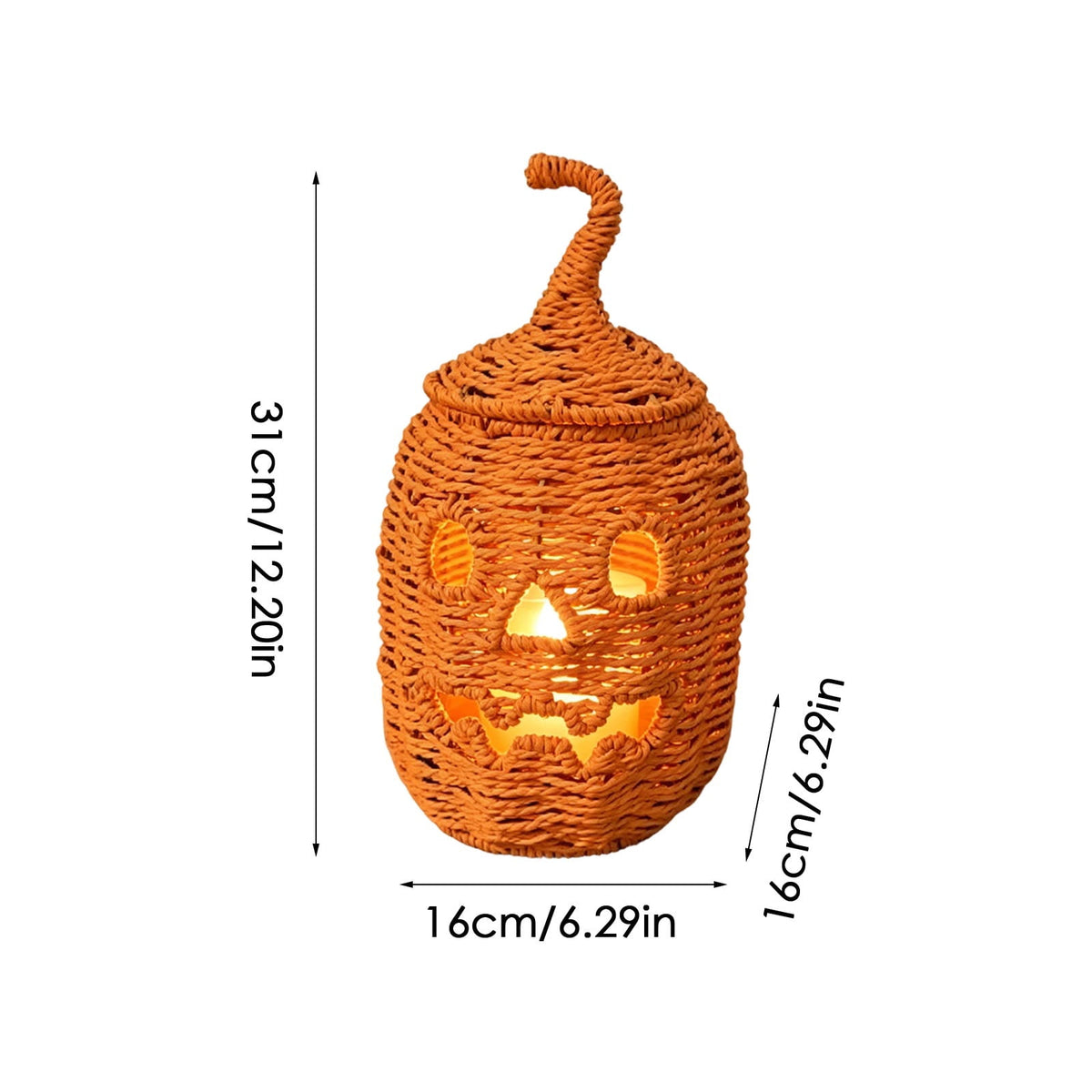 Guvpev 12" Handcrafted Woven Ghost - White Faux Rattan & Metal Ghost Figurine, Halloween Spooky Table Centerpiece & Fall Porch Decor for Indoor Outdoor