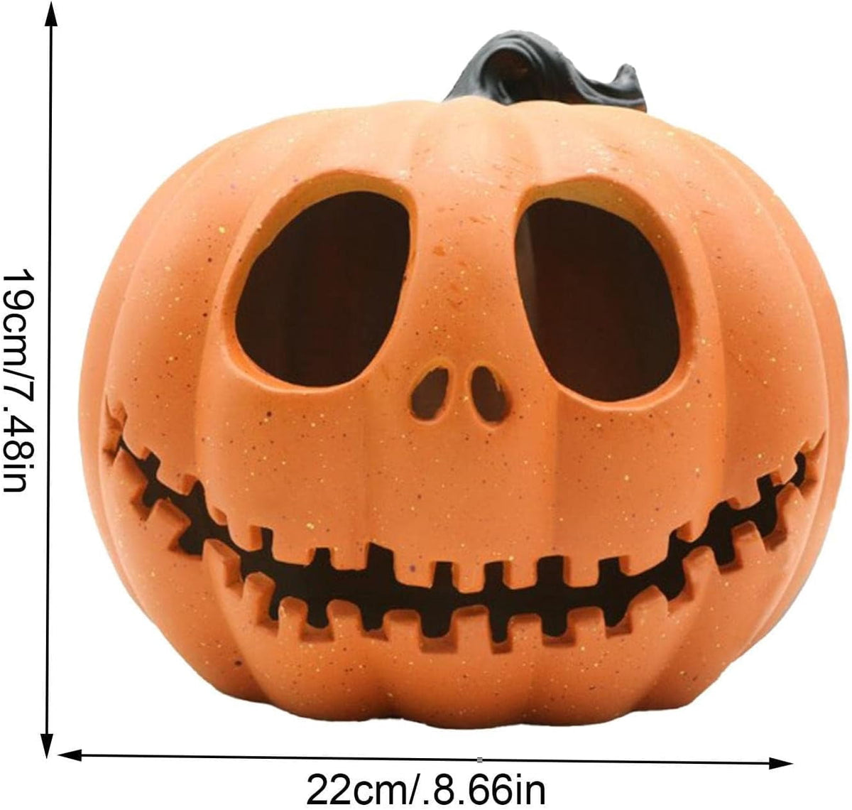 Halloween Pumpkin Decorations Jack-O-Lantern Light Up Pumpkin Vintage Halloween Decorations Large Plastic Pumpkin for Porch Funny Pumpkin Decor for Halloween Indoor and Outdoor Decor