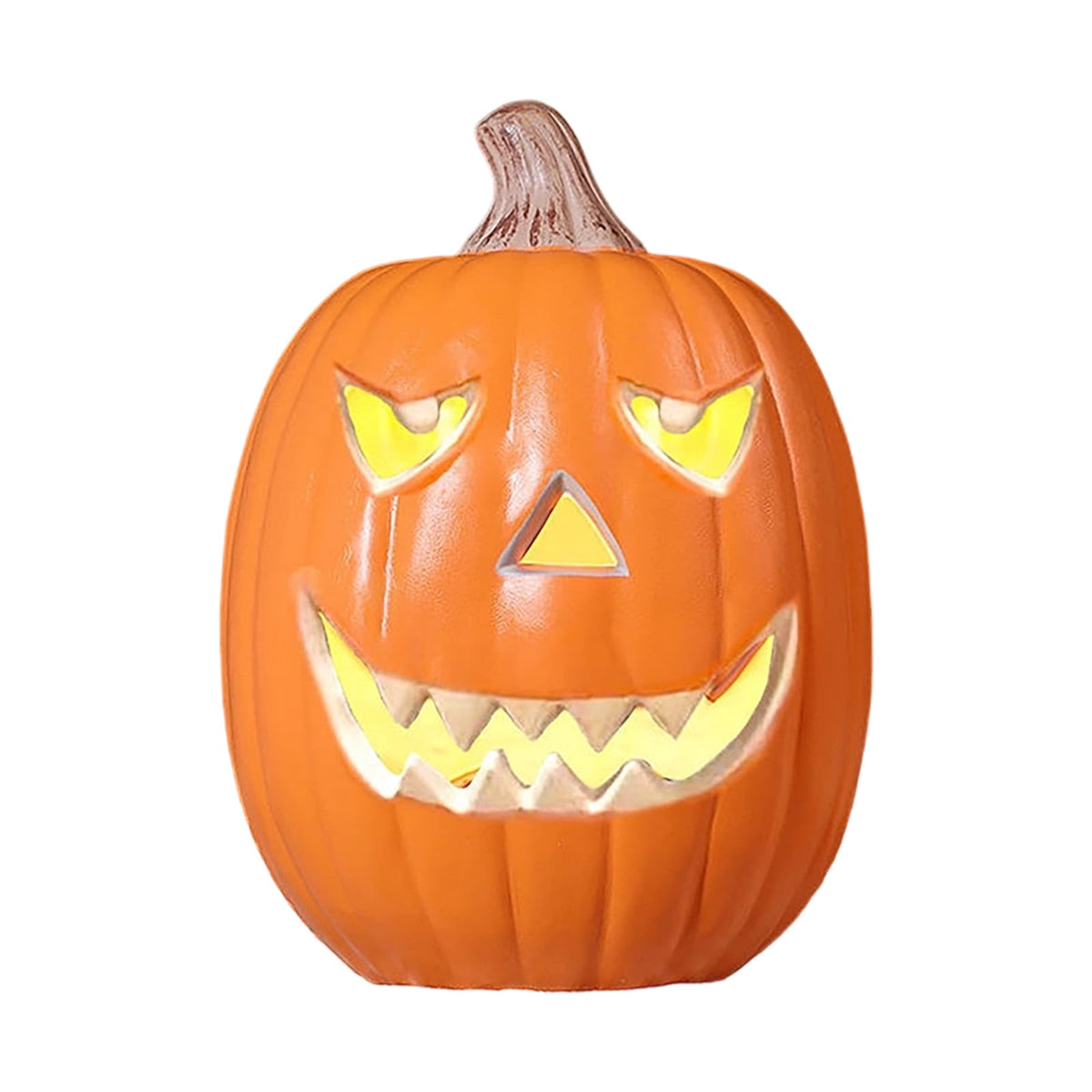 Tdxkok Halloween Large Plastic LED Light Up Pumpkin Outdoor Yard Porch Home Storefront Mall Holiday Display Decoration Ambient Lighting Lantern