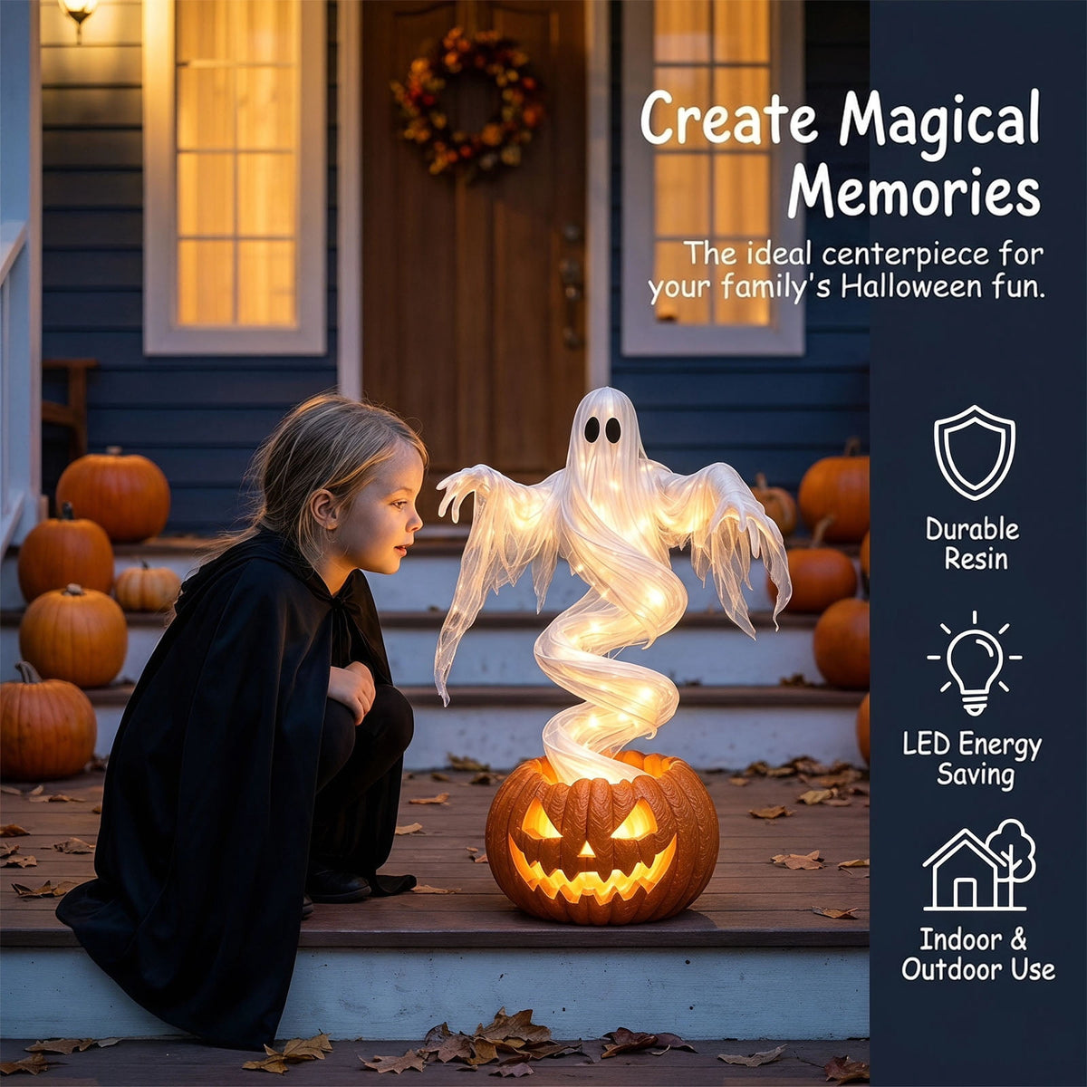 Fuebueo Realistic Halloween Skeleton Decorations with Eyes Lights - Scary Groundbreaker Skull Stakes for Indoor Outdoor Haunted, Yard, and Garden Party Decor