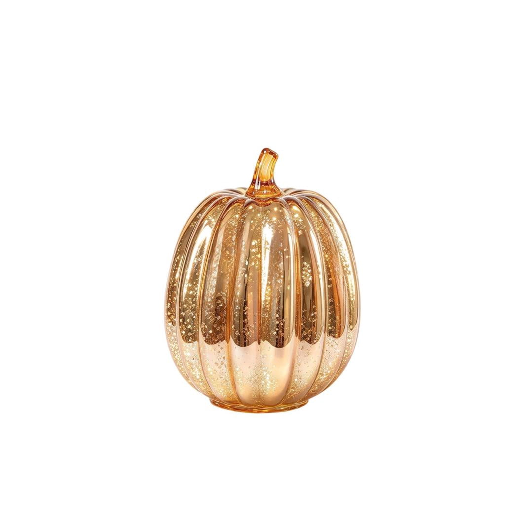 Fall Mercury Glass Light up Pumpkin Decor Fall Decoration for Home Thanksgiving Lamps for Festive Decoration Halloween Decorations Starry Night Pumpkins Tabletop Centerpiece Fall Home Decor