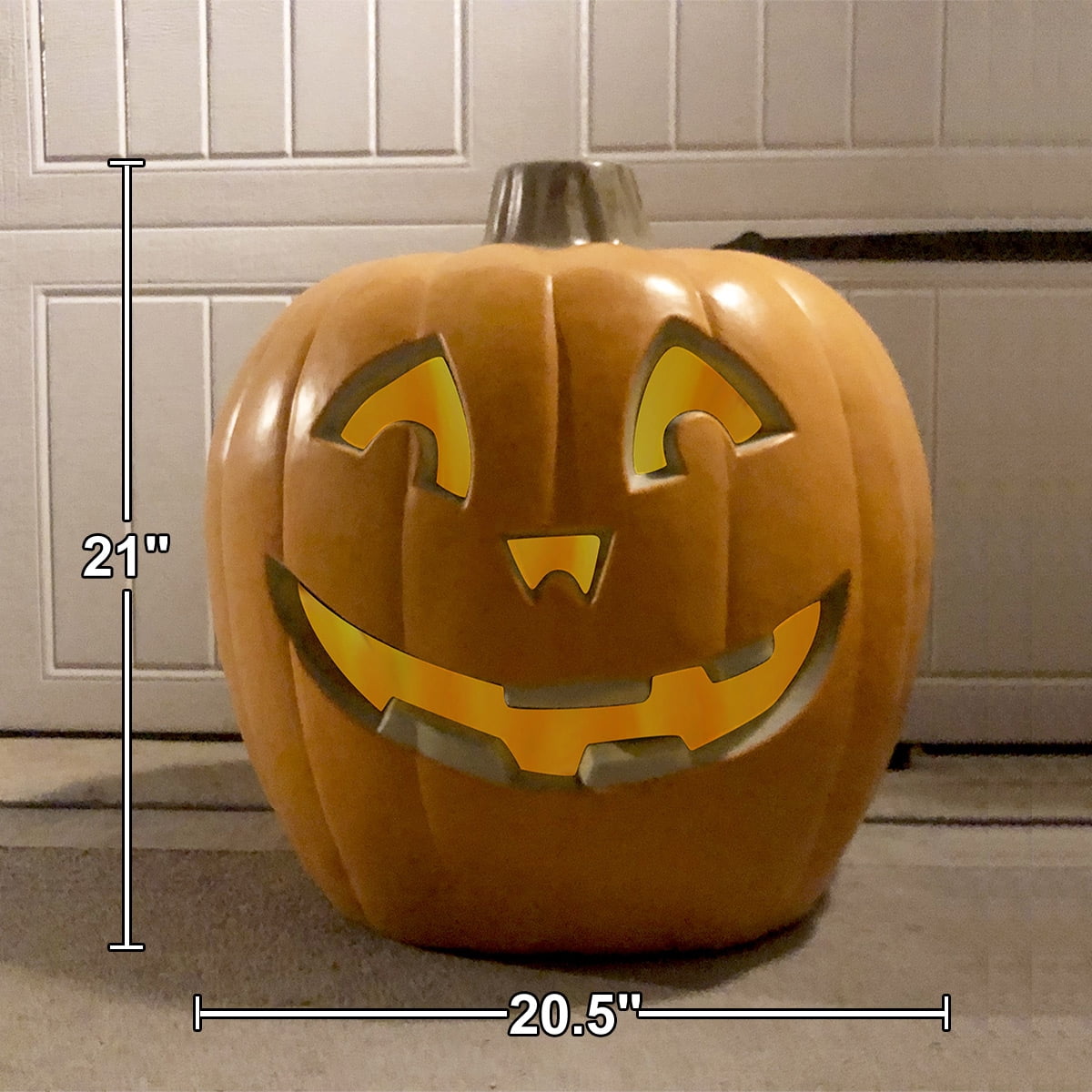 Gamexcel 3 Pack Light Up Jack O Lantern Pumpkins, 10/14/16 in Waterproof LED Halloween Decorations for Indoor Outdoor Porch Yard