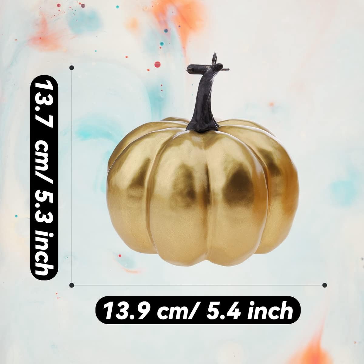 Halloween Artificial Fake Black Foam Pumpkins Autumn Fall Harvest Farmhouse Table Kitchen Thanksgiving Party Realistic Photography Props