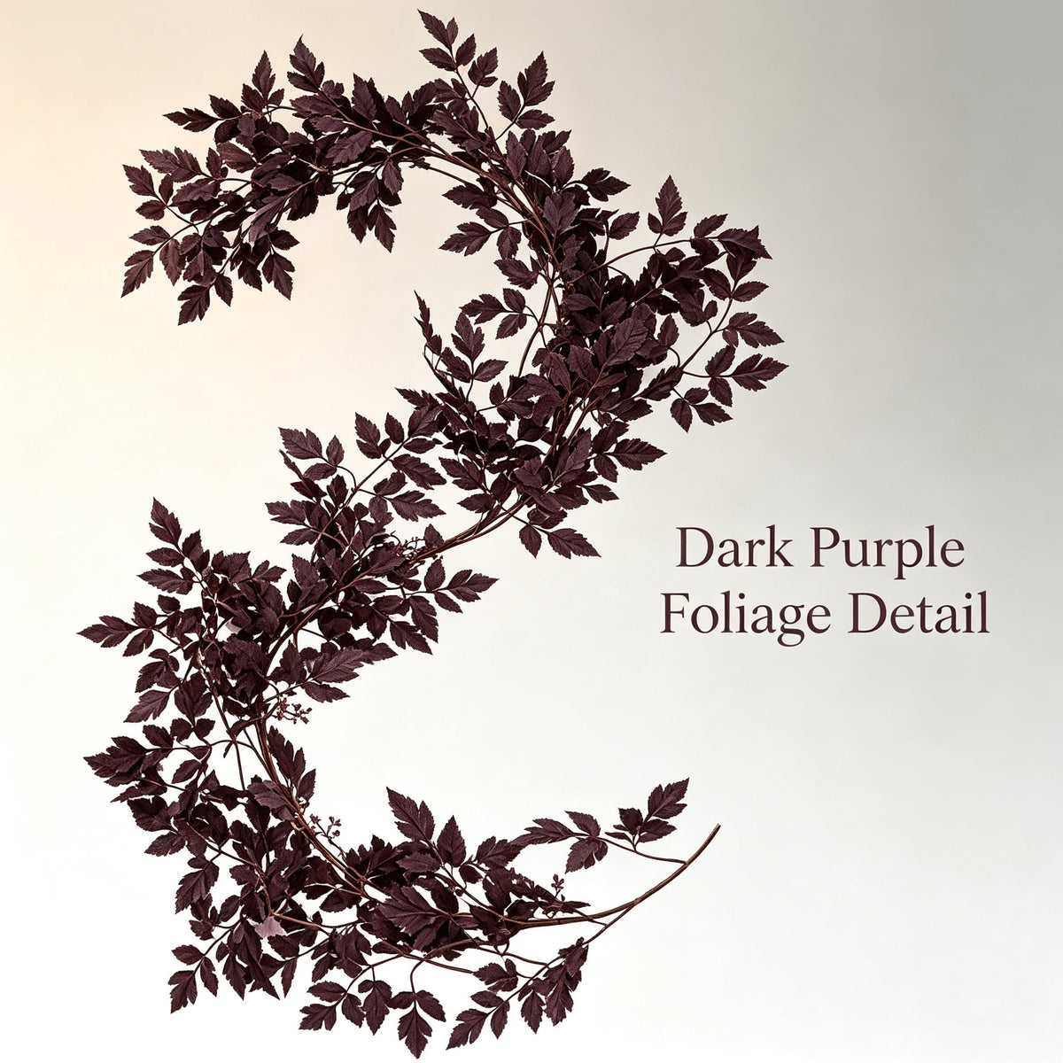 Halloween Black Garland with LED Lights 70.87 Inch Gothic Foliage for Mantel Stair Halloween Party Home Indoor Decor