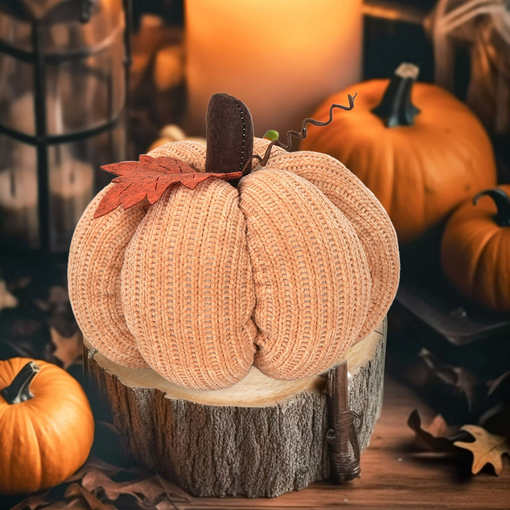 Taotanxi Fall Mini Crochet Pumpkins Seasonal Knit Decorative Pumpkins for Crafts Rustic Decor Farmhouse Decorative Fall Thanksgiving Centerpiece Table Decorations for Mantel Kitchen Gift