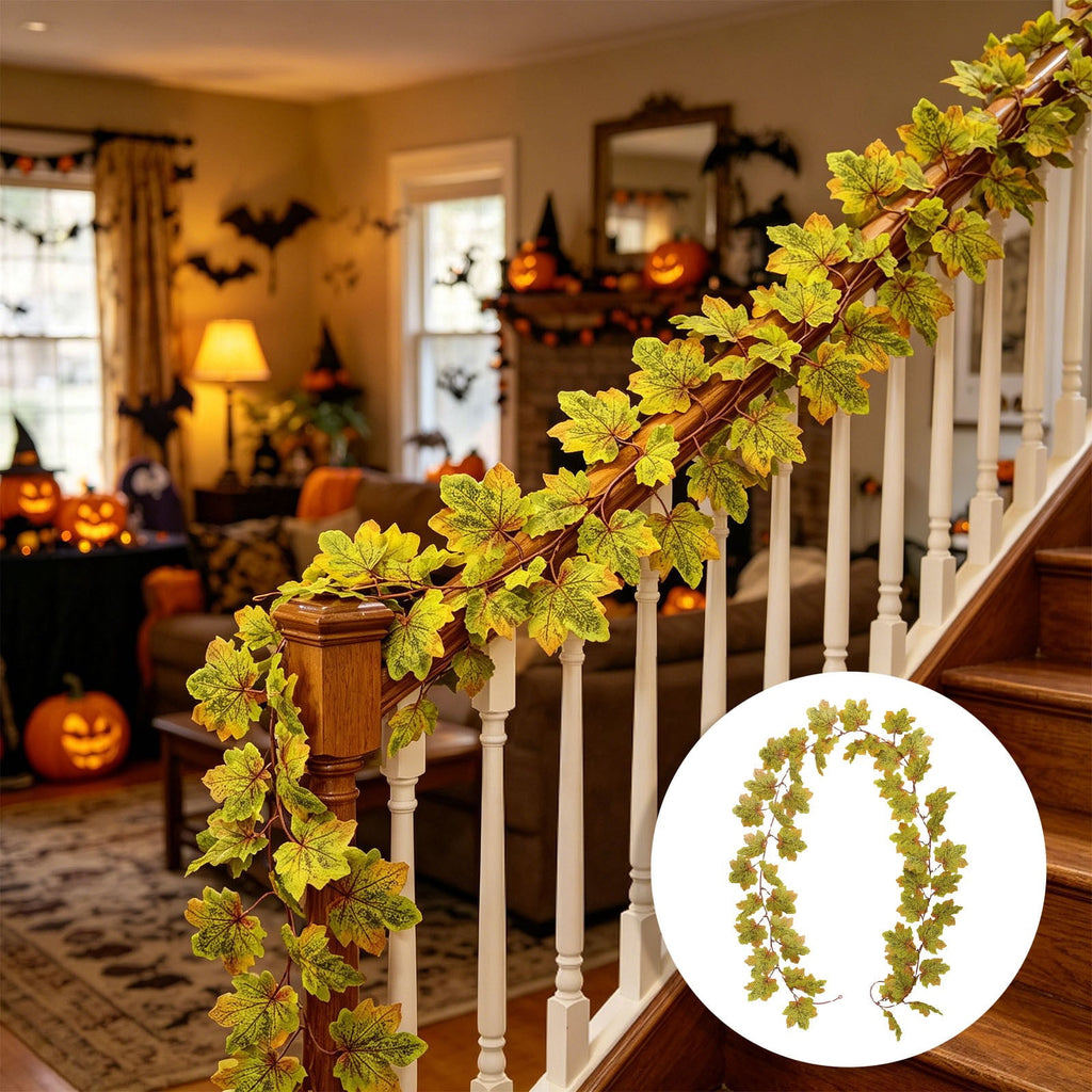 Spring Artificial Flowers Garland, 70 inch Fake Eucalyptus Vine Cherrys Blossoms Hanging Garland Rattan for Mantle Fireplace Wedding Indoor Outdoor Home Decor
