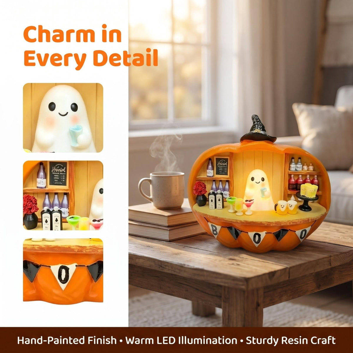 2026 Halloween Kooky Spook Ghost Figural Canister Cookie Jar,Halloween ghost canister