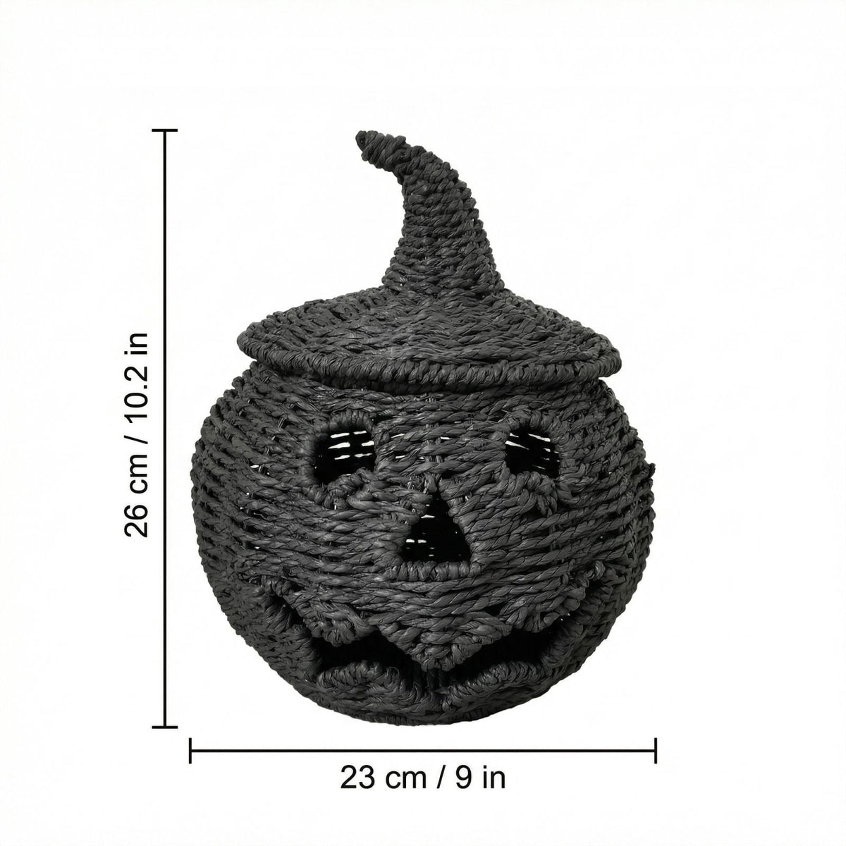 Handwoven Pumpkin Lantern, Rustic Vintage Halloween Decor, 28cm Woven Pumpkin Lantern Without LED Candle Light, Pumpkin Ornament for Mantel Doorstep Halloween Party Decorations