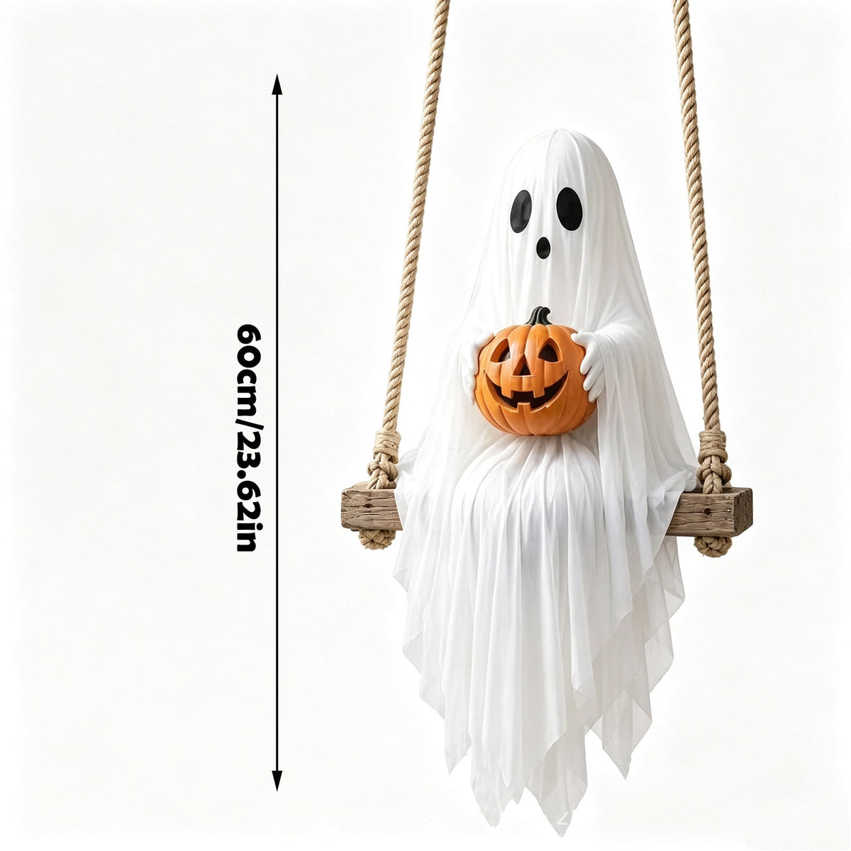 Halloween Ghost Candy Bowl Large Light Up Floor Stand with Remote Control for Halloween Party Treat Display and Trick Or Treat Setup